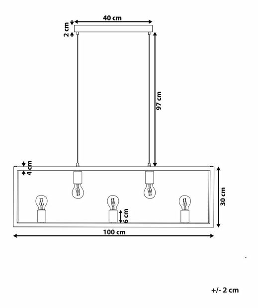 Závěsná lampa Bayan (černá)