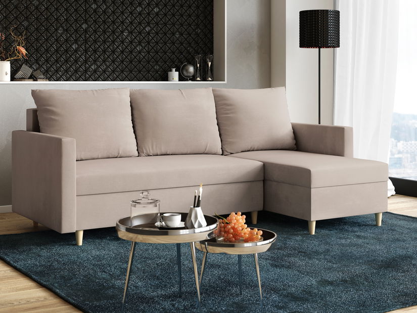 Rohová sedací souprava Ronaldo (P) (hořčicová)