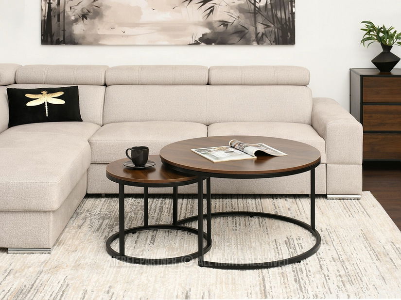 Konferenční stolek Klara (ořech + černá) *bazar