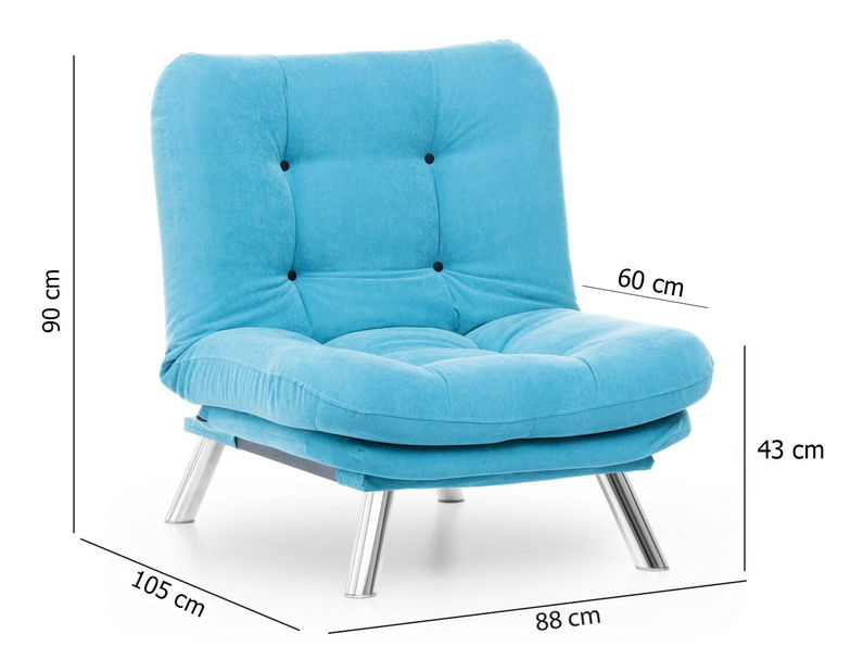 Křeslo Mishike 1 (Tyrkysová)