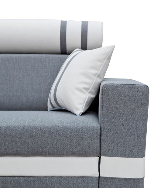 Rohová sedací souprava Raisa (šedá + černá) (P)