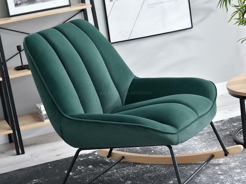 Křeslo Bertie (zelená + buk černý)