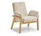 Relaxační křeslo Laopas (béžová + dub)
