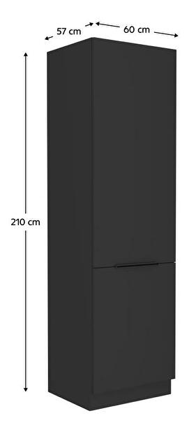 Vysoká kuchyňská skříň Sobera 60 DK 210 2F (černá)