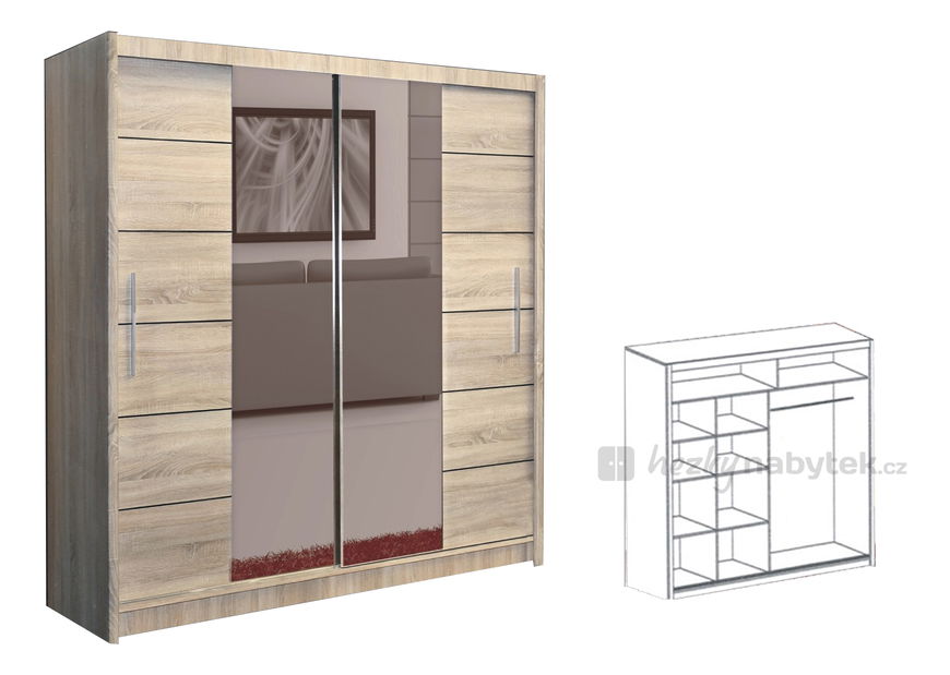 Šatní skříň Lizbona 2
