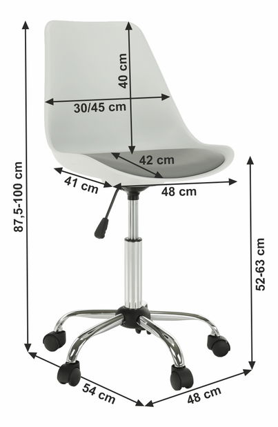 Kancelářská židle Datris (bílá)