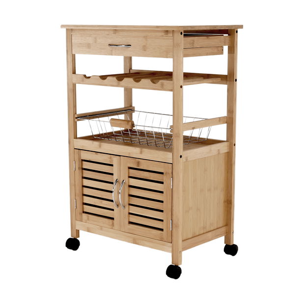 Servírovací vozík Echo (přírodní bambus)