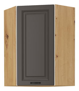 Rohová horní kuchyňská skříňka Sheila 58 x 58 GN 90 1F (dub artisan + grafit)