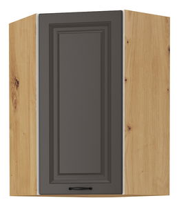 Rohová horní kuchyňská skříňka Sheila 58 x 58 GN 90 1F (dub artisan + grafit)