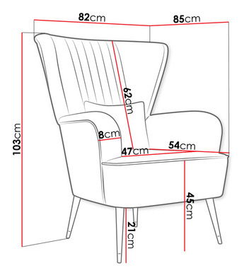 Křeslo Perokas (černá + zlatá)