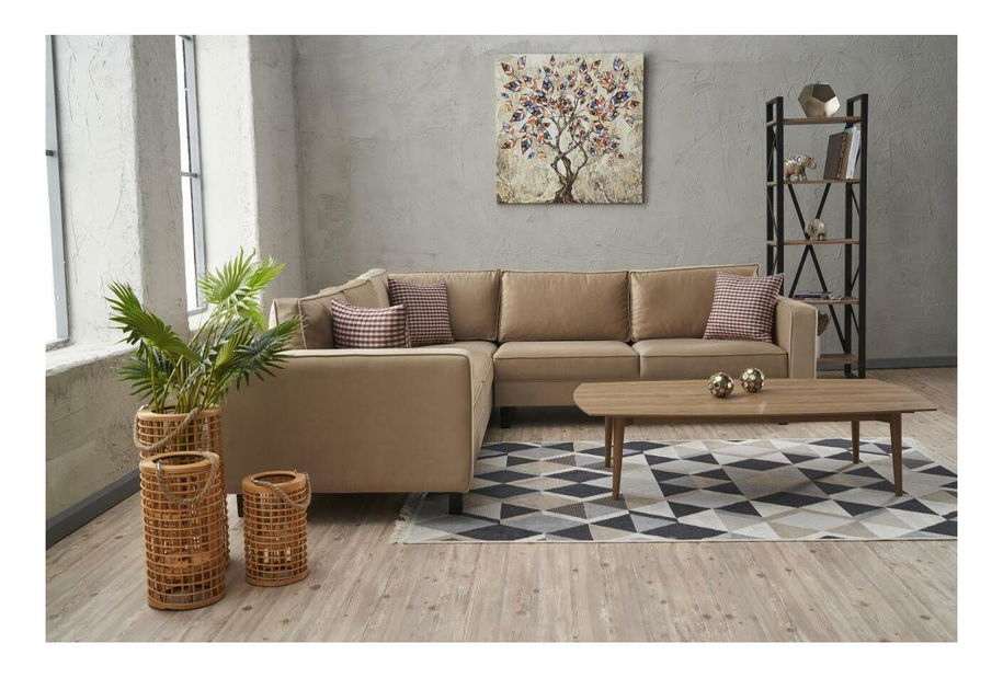 Rohová sedačka Kalen 2 (krémová + černá)