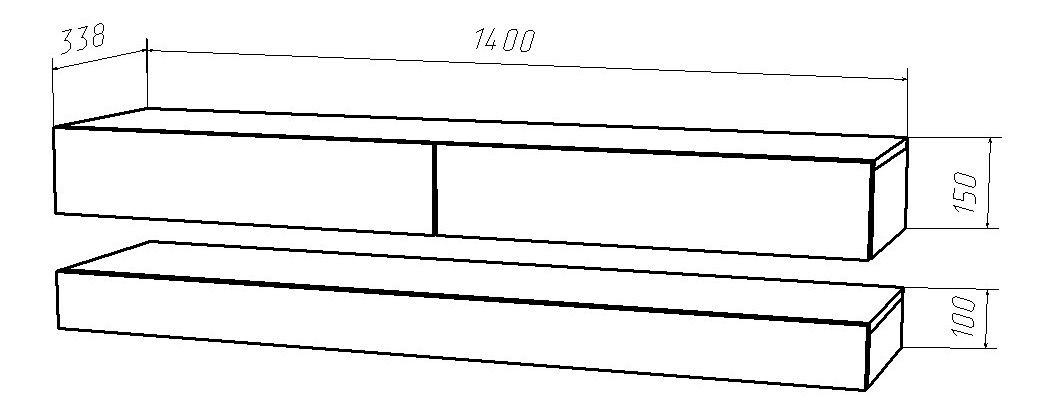 TV stolek Felisa (černý lesk + černá matná)