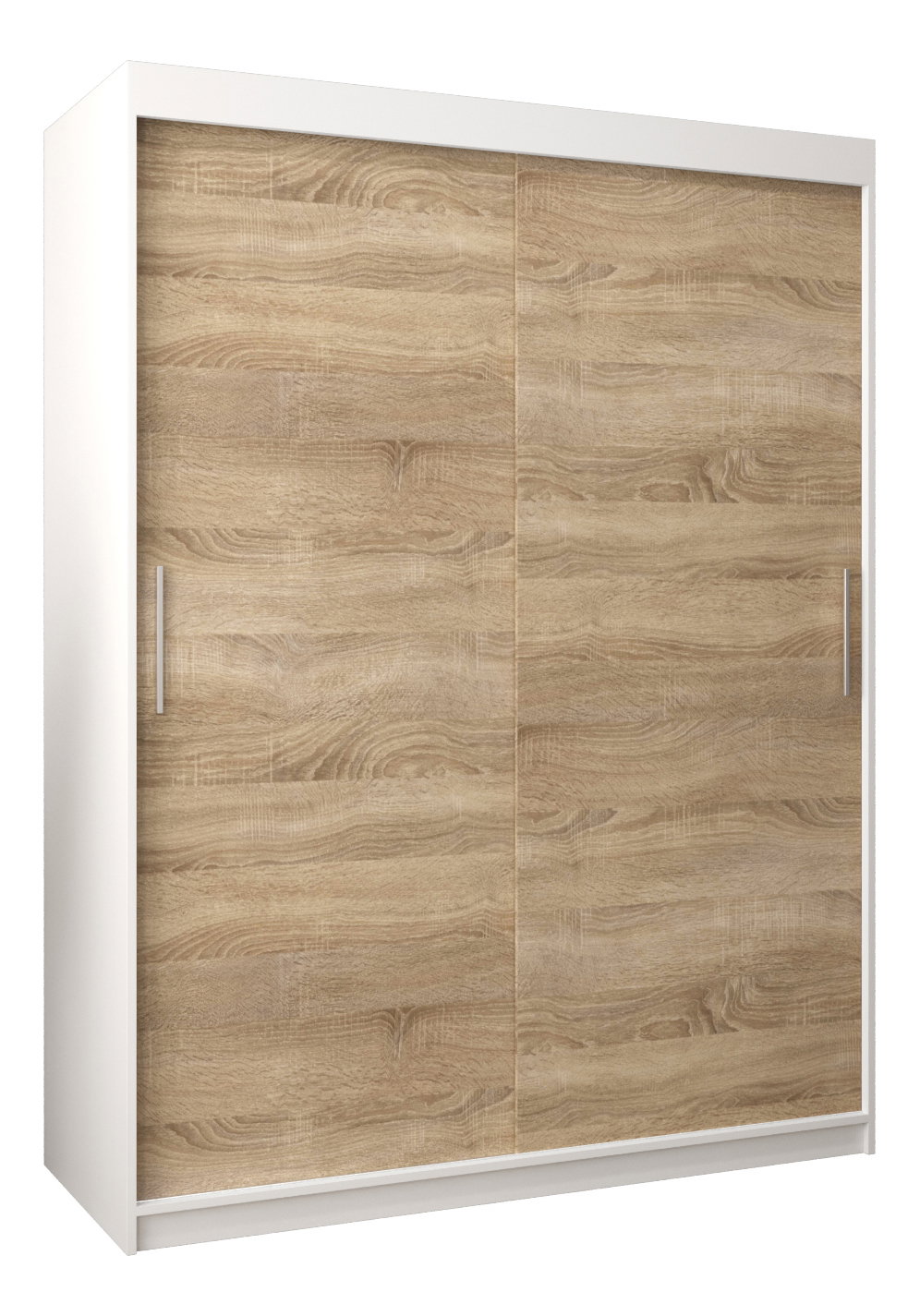 Šatní skříň 150 cm Toki (Bílá matná + Dub sonoma)