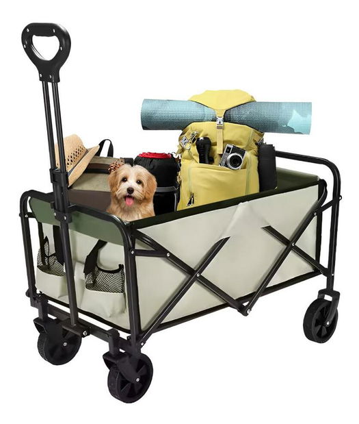 Zahradní vozík Karla (béžová + zelená + černá)