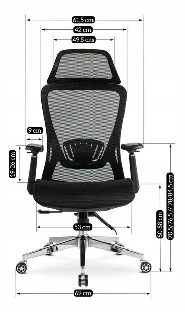 Kancelářské křeslo Legion (černá)