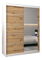 Šatní skříň 150 cm se zrcadlem Verika 2 150 (bílá + dub artisan)