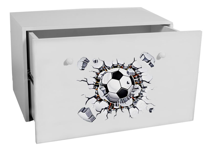 Úložný box pro děti Ione (bílý + míč)