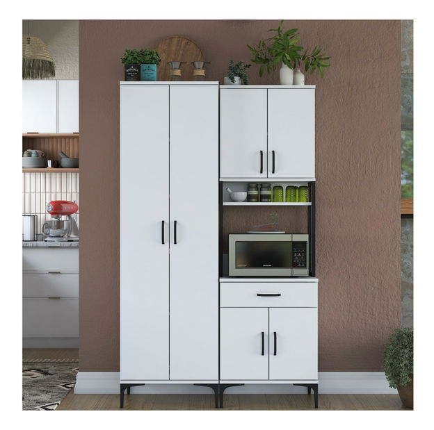 Set kuchyňských skříněk Jenaretta 20 (bílá + černá)