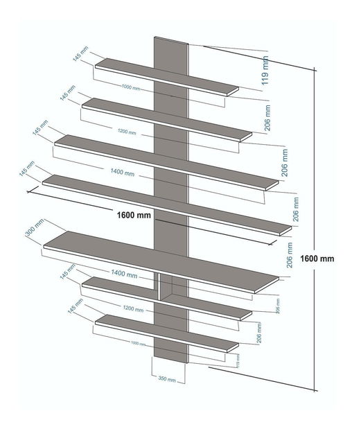 Obývací stěna Ziva 1 (bílá + ořech)