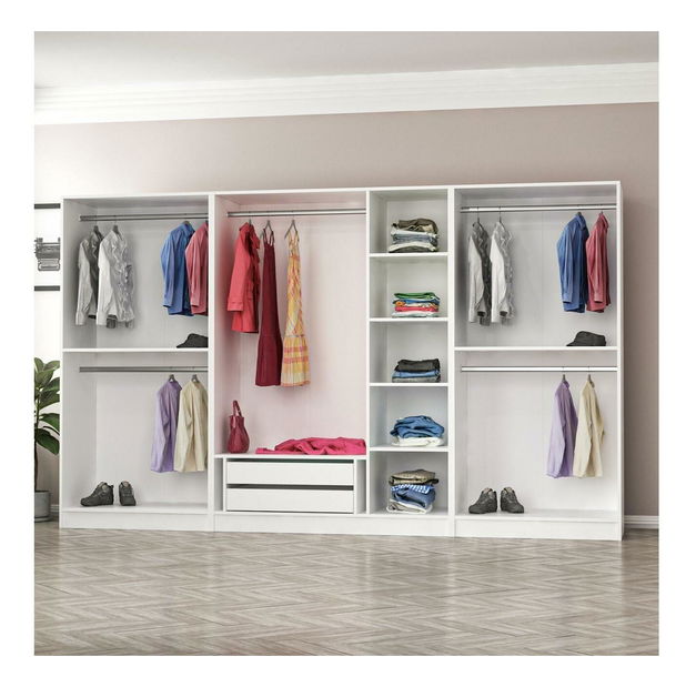 Šatní skříň Kalia 3808 (bílá)