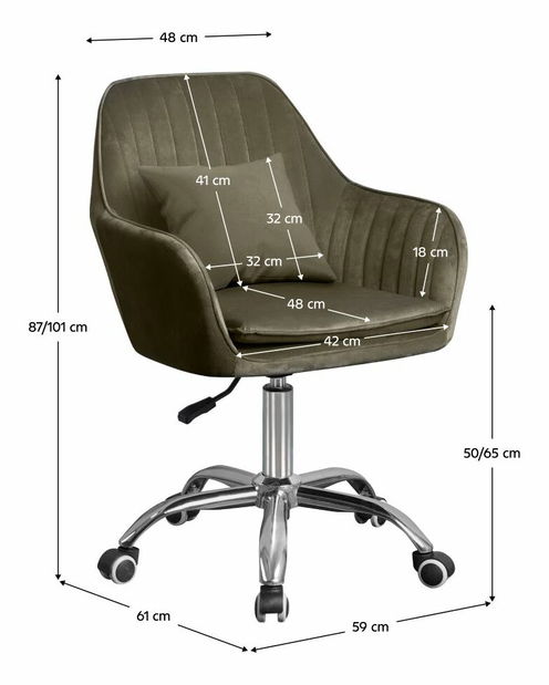 Kancelářské křeslo KILAN (šedohnědá + chrom)