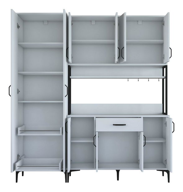 Set kuchyňských skříněk Jenaretta 33 (bílá + černá)