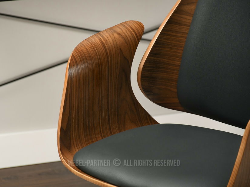 Křeslo Enrique (ořech tmavý + černá)