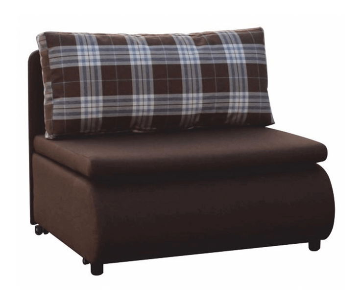 Křeslo Kotu New (hnědá + káro hnědé)