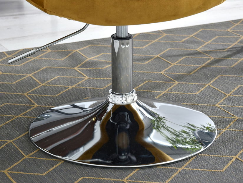 Křeslo Lush 3 (zlatá + chromová)