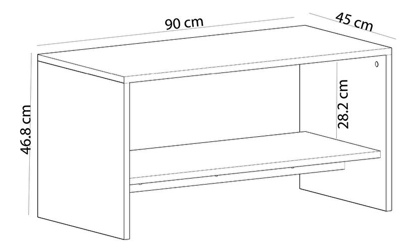 Konferenční stolek Apolla (černý mramor)