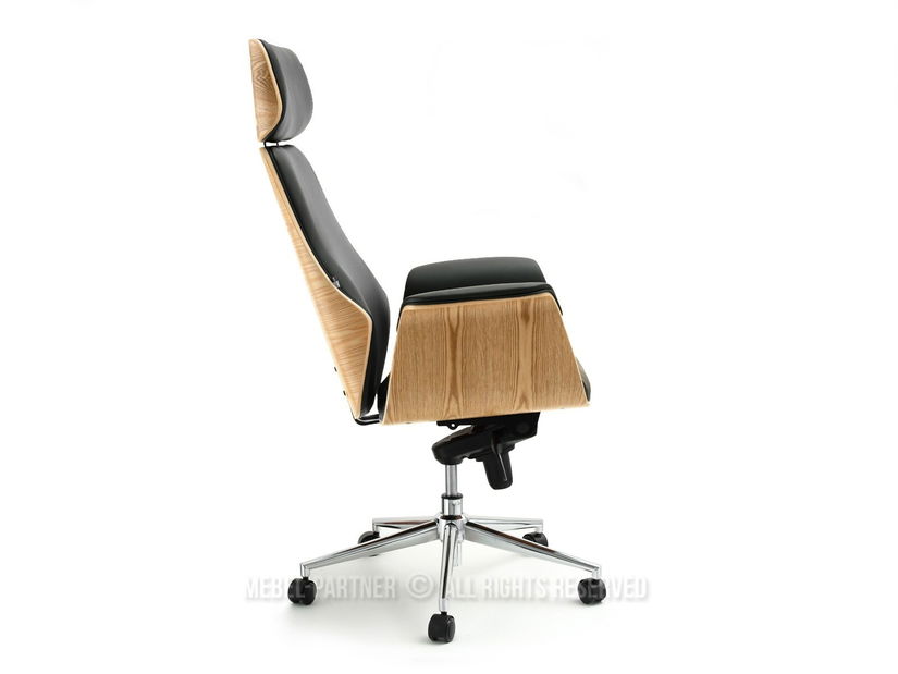 Křeslo Lionel (dub černý + chromová)