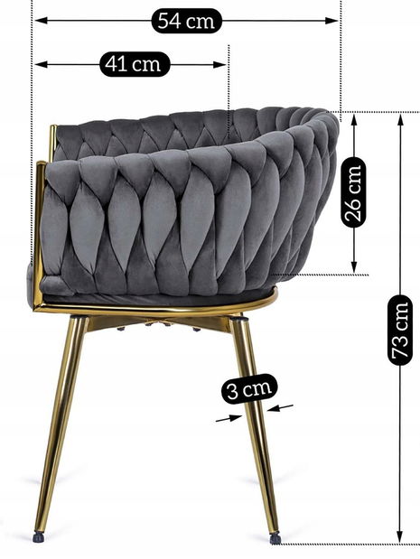 Jídelní židle Rebeldes (šedá)