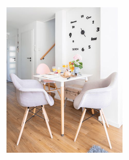 Jídelní stůl Dirrax 3 (bílá + buk) (pro 4 osoby)