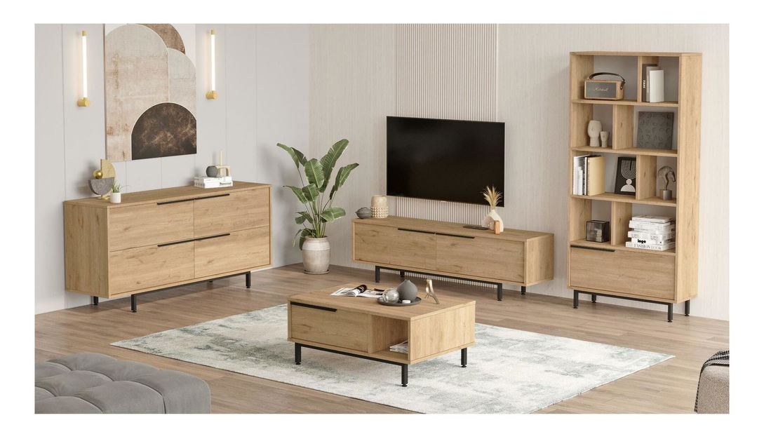 Sestava nábytku do obývacího pokoje Ontario S (dub)