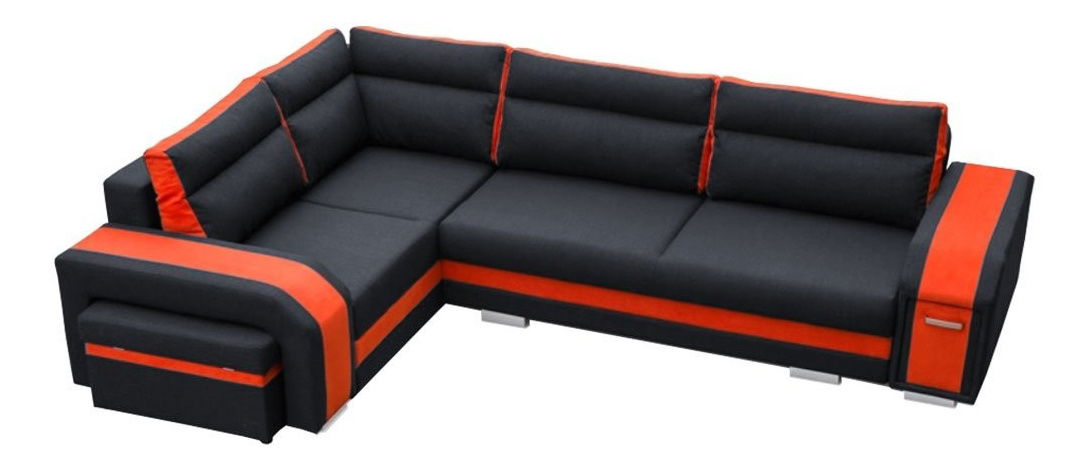 Rohová sedací souprava Sally (tmavě šedá + středně šedá)