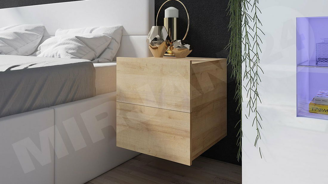 Noční stolek Brenali BR06 (dub zlatá)