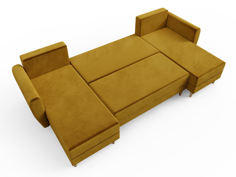 Rohová sedačka ve tvaru U Palermo (medová) (P)