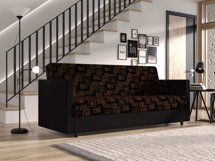 Pohovka trojsedačka Momentum (tmavě šedá + vícebarevné)