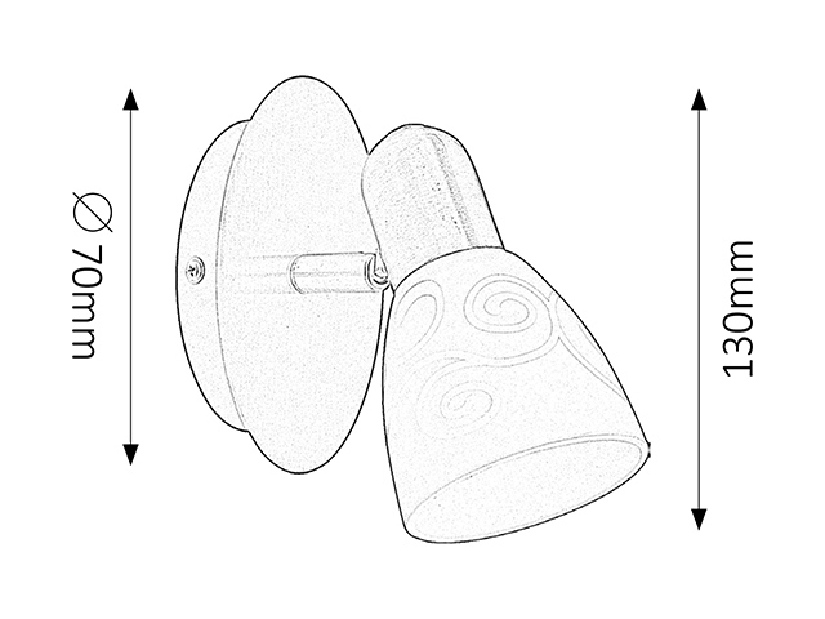 Bodové svítidlo Harmony Lux 6635 (saténová chromová + bílý vzor)