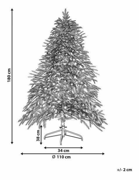 Vánoční stromek 180 cm Mieza (bílá)