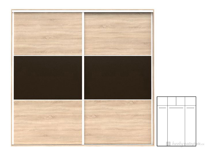 Šatní skříň BRW F19 SZF2D/250