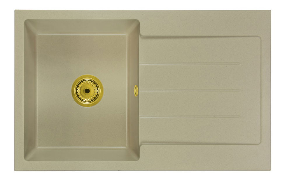 Kuchyňský dřez Ruxom (béžová) (bez otvoru pro baterii) (P)