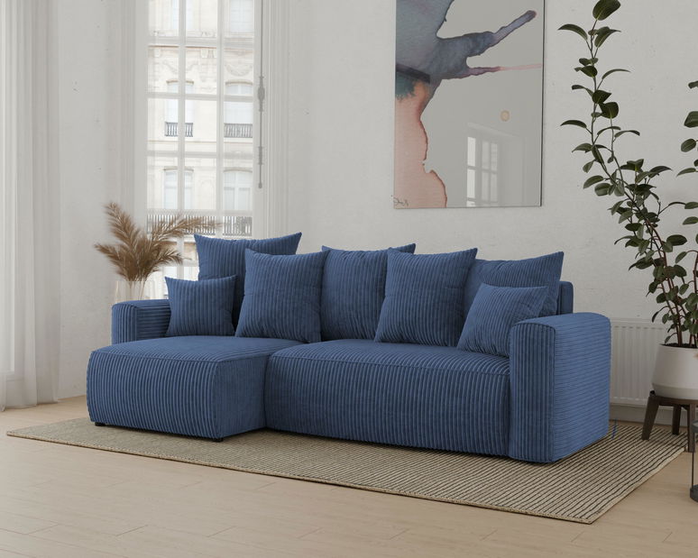 Rohová sedačka Denia (L) (tmavě modrá)