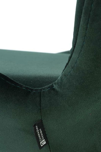 Jídelní židle Korsa (tmavě zelená + černá)