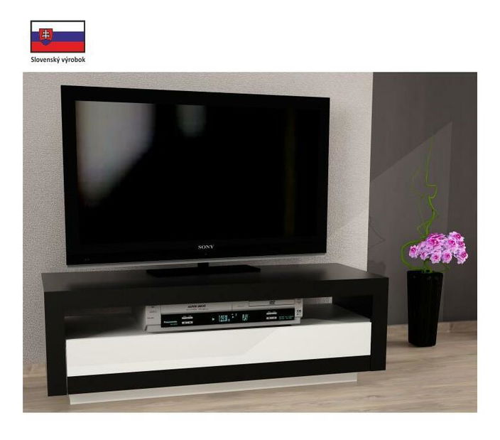 TV stolek/skříňka Ambleside (černá + bílá) *výprodej