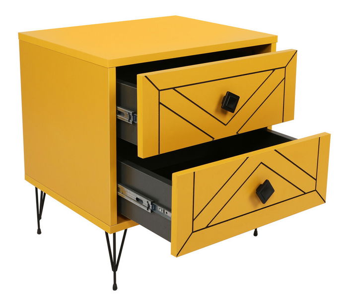 Noční stolek Luana (žlutá)