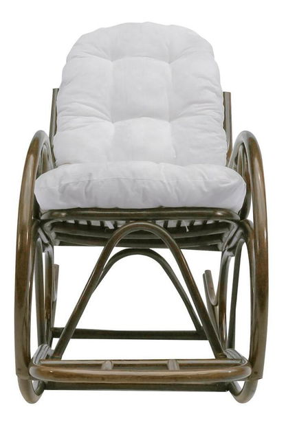 Houpací křeslo Agate (tmavě hnědá + béžová)