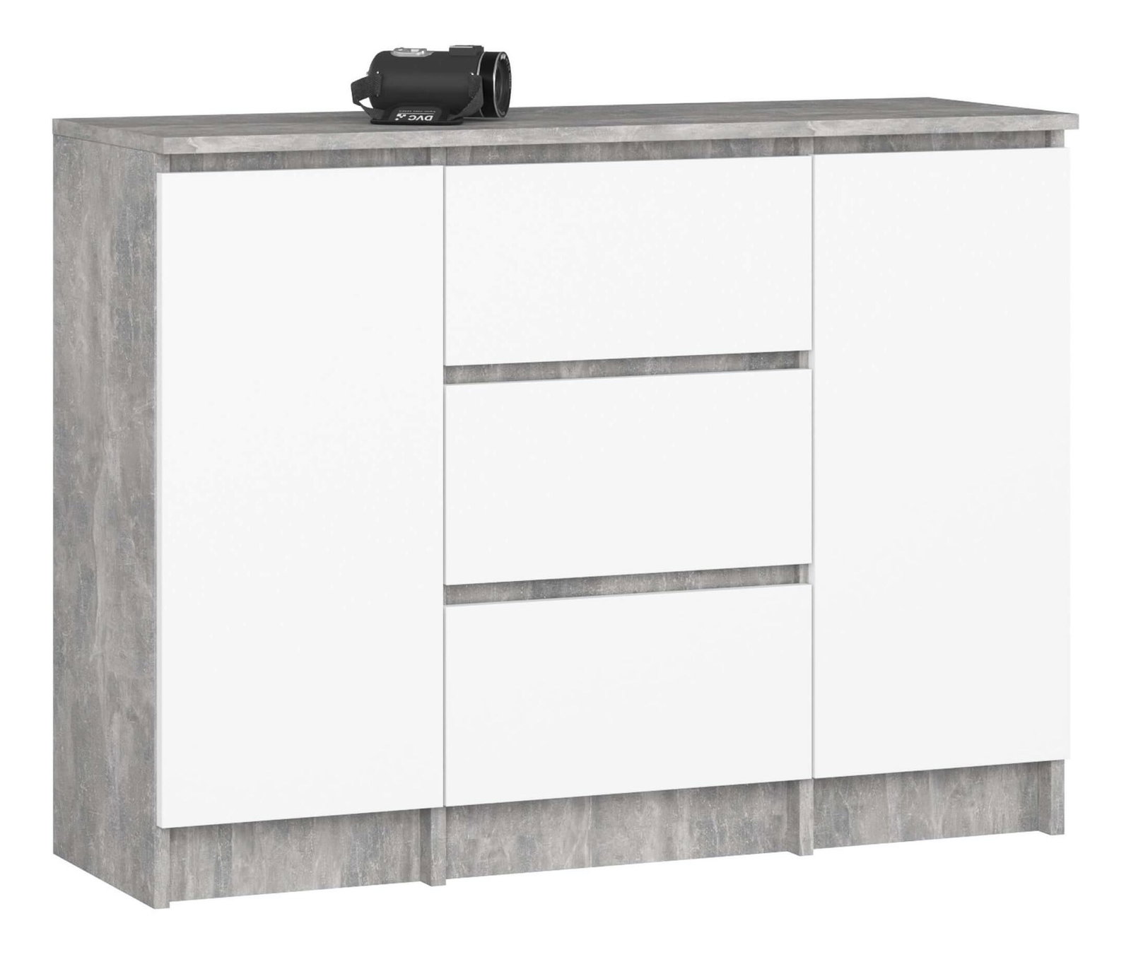 Komoda Kalista VI (beton + bílá)