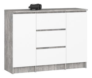 Komoda Kalista VI (beton + bílá)