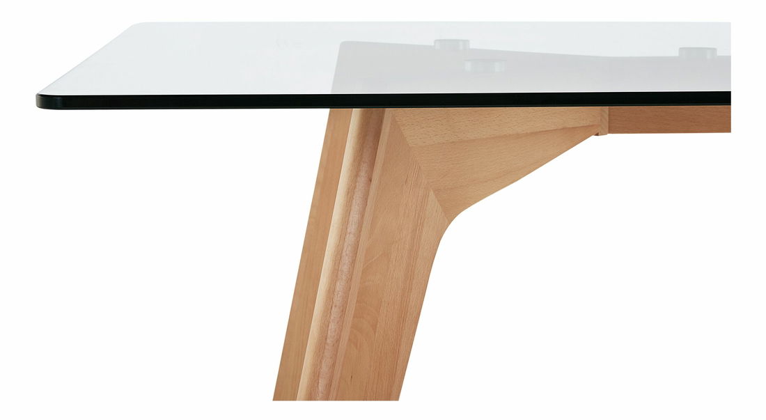 Jídelní stůl Hudam (pro 6 osob) (průhledná)